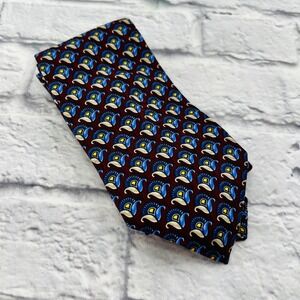 Robert Talbott Studio Burgundy Blue Paisley Silk Mens Necktie